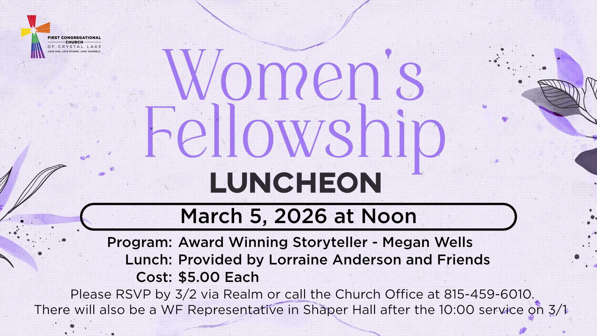 FCC Women’s Fellowship – 03-05-2026