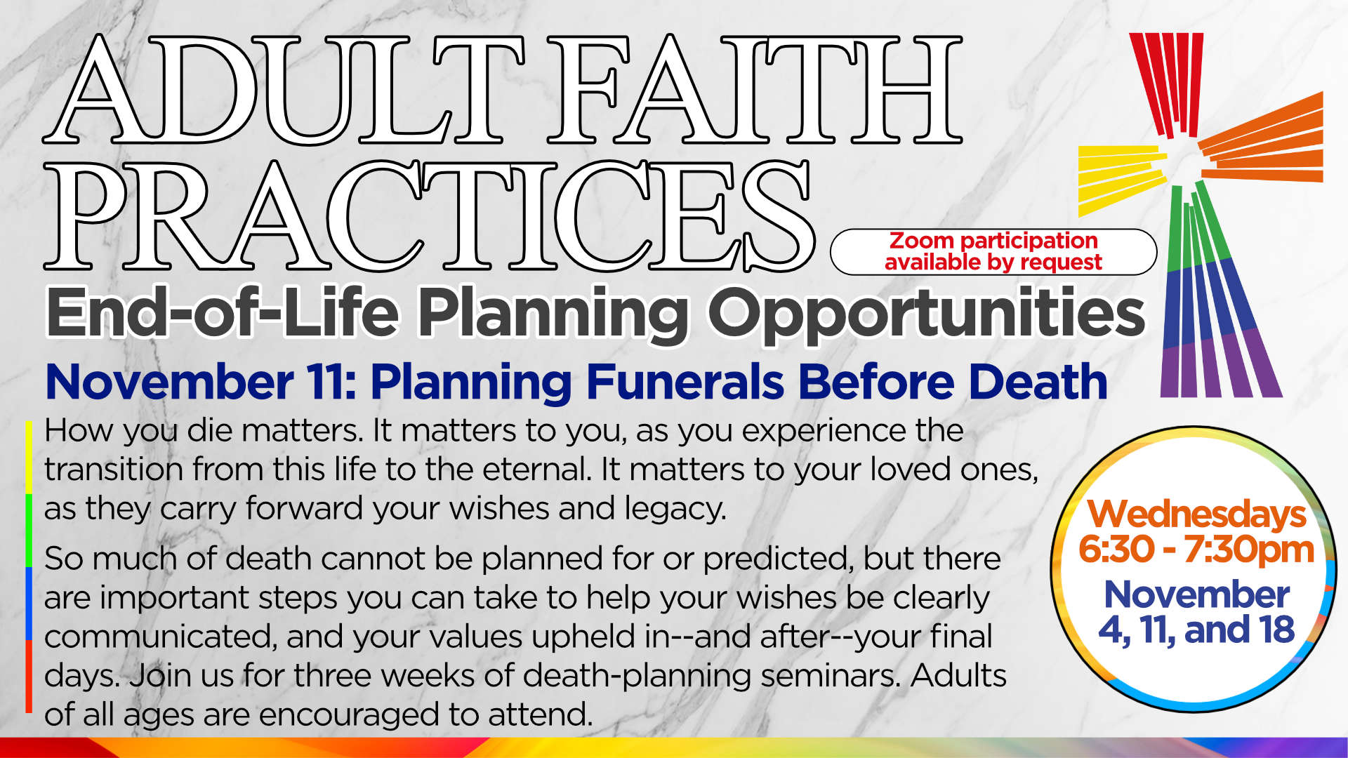 Adult Faith Practices – End of Life Opportunies – 11-11-2026