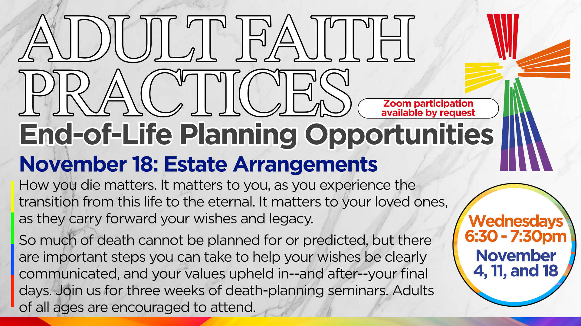 Adult Faith Practices – End of Life Opportunies – 11-17-2026